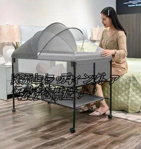 人気推薦 折り畳み　大きいベッド　可動式 多機能　新生児から4歳まで