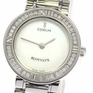 ☆良品【CORUM】コルム ロムルス ダイヤベゼル 165.128.47 V459 クォーツ レディース_708456【ev20】