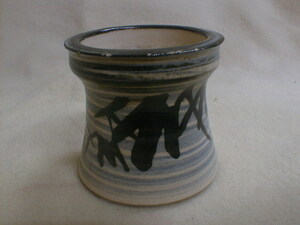 落款　児山　古清水　蓋置　5x5.5cm　67g　古い陶器製　茶道具