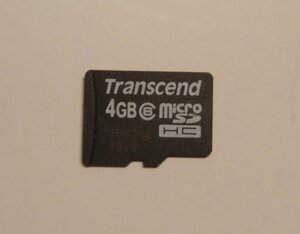 Transcend 4GB micro SDHC メモリーカード