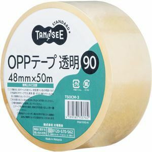 【新品】（まとめ）TANOSEE OPPテープ 透明 48mm×50m 90μm 1巻 【×20セット】