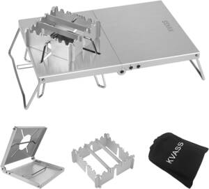 遮熱テーブル＋五徳付き風防a KVASS SOTO ST-310用遮熱テーブル シングルバーナー用遮熱板 風防兼用五徳付き ４種類