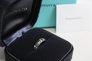 ☆定価15万☆ TIFFANY&CO. ◆ Tリング 18K ホワイトゴールド 約9号 ナロー 指輪 アクセサリー K18 18金 ティファニー ◆UCM-5