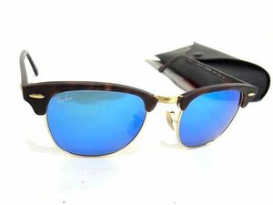 1円 ■美品■ Ray-Ban レイバン RB3016 1145/17 クラブマスター ミラーレンズ サングラス メガネ 眼鏡 ブラウン系 FC1258