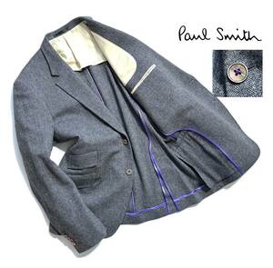 定価6万超【L2】Paul Smith LONDON ポールスミス テーラードジャケット L2 メンズ 日本製 ウール 美シルエット【着心地抜群の一着】グレー