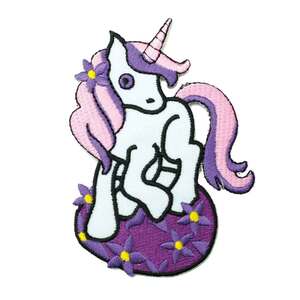 アイロンワッペン ユニコーン キャラクター Unicorn 一角獣 馬 デザイン 簡単貼り付け アップリケ 刺繍 裁縫