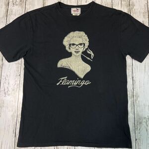 90s GANGSTERVILLE ギャングスタービル GLAD HAND Flamingo プリント シングルステッチ ビンテージ 半袖Tシャツ