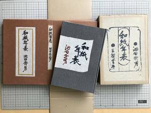 『和紙年表 特装版』池田秀男 装幀 芹沢銈介 三茶書房 1973年 限定版二百部 毛筆署名入 ※和紙史考（古代・飛鳥寧楽時代・平安時代）00894