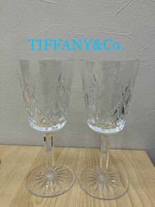 「H7579」Tiffany ティファニー CRYSTAL クリスタル ペアグラス ワイングラス グラス 
