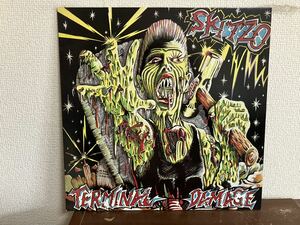 SKITZO TERMINAL DAMAGE UK盤 LP レコード　サイコビリー　ロカビリー NERVOUS RECORDS PSYCHOBILLY 1988 PUNK