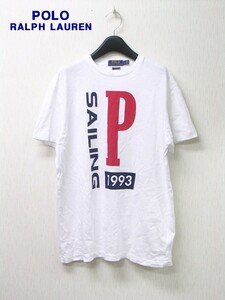 S 白【POLO RALPH LAUREN ポロ ラルフローレン CP-93 CLASSIC FIT T-Shirt-SAILING P 1993 WHITE ホワイト PRL248】
