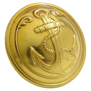フランス軍放出品 制服用ボタン WW2 海軍 25mm 真鍮製 French Navy Button 階級章 military