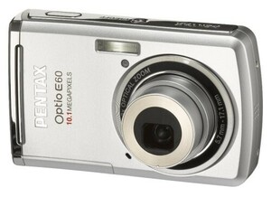 PENTAX デジタルカメラ Optio (オプティオ) E60 シルバー 1010万画素 光学3
