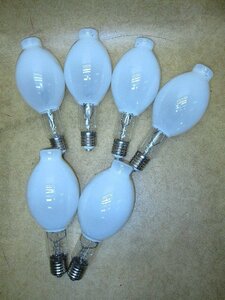 稀少 三菱 MITSUBISHI 水銀ランプ HF400X 6個セット E39口金 蛍光水銀ランプ HID HF 400w 3900K 水銀灯 白色光 点灯確認済み