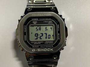 箱付　美品純正 CASIO　カシオ　G-SHOCK　Gショック フルメタル　GMW-B5000D-1JF　　タフソーラー　マルチバンド　