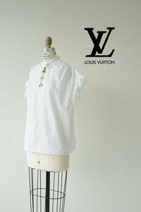 2019W LOUIS VUITTON ルイヴィトン モノグラム フリル ブラウス size 34 RW192W AQV FHBL13 0514374