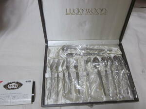 ■【LUCKY WOOD】■【ラッキーウッド】■【１８－１２　ステンレス　スプーン　フォークetc　１３本set】■【未使用】■【送料２３０円】■