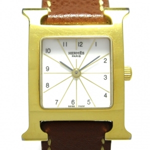 HERMES(エルメス) 腕時計 Hウォッチ HH1.201 レディース ゴールド金具/□F 白