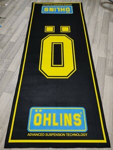 値下げ 大 80cm x 200cm オーリンズ　OHLINS メンテナンスマット　ピットマット　ガレージマット レーシングマット　展示マット