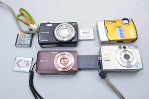 コンパクトデジタルカメラ 4台まとめて ジャンク canon/sony/olympus/fujifilm