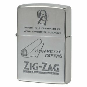 絶版/ヴィンテージ Zippo ジッポー 中古 1994年製造ZIG-ZAG Design タバコ用巻紙メーカー ジクザグ デザイン [S]ほぼ新品同様