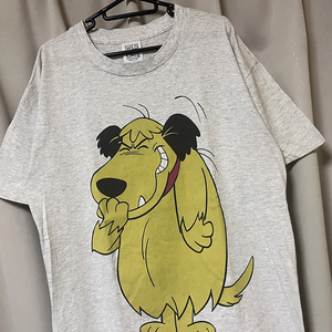 90s USA製ビンテージ Wacky Races チキチキマシン猛レース ケンケン Tシャツ Muttley 両面プリント 犬キャラクター L ワーナー vintage