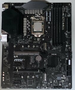 【簡易確認】MSI Z490-S01 + Celeron G5900 その他付属品無し（L） / LGA1200 Intel第10世代 ATX