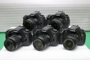 ☆【3】 ② CANON キャノン デジタル一眼レフカメラ EOS60D 本体 レンズ　5台セット EF-S 18-55mm 1:3.5-5.6 IS Ⅱ ジャンク