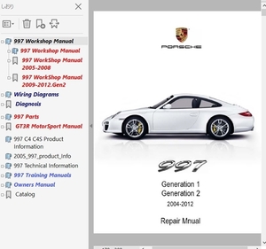 ポルシェ 911 997 前期後期 ALL ワークショップマニュアル 整備書 配線図 パーツリスト レース用パーツリスト＆マニュアル その他 修理書