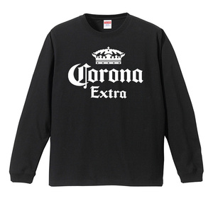 コロナビール ロングTシャツ ロンT リブ付き 黒 XSサイズ　ローライダー チカーノ corona