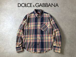 DOLCE&GABBANA●イタリア製●ビッグチェック柄シャツ●ドルチェ＆ガッバーナ