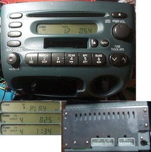 SCP10 NCP10 NCP13 ヴィッツ 前期 純正 専用形状ブルー青 FM AM CD カセット オーディオ デッキ