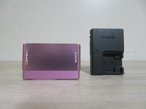 SONY ソニー Cyber-shot DSC-T77/P ピンク 光学X4 デジタルカメラ 通電確認済 充電器/バッテリー付属 現状品 追加画像有り 