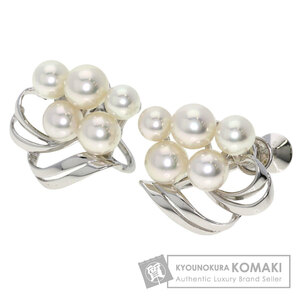 MIKIMOTO ミキモト パール 真珠 イヤリング シルバー レディース 中古