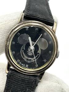 【電池切れ】SEIKO セイコー ALBA アルバ クォーツ 腕時計 黒文字盤 ミッキーマウス レディース キャラクター V501-6P00