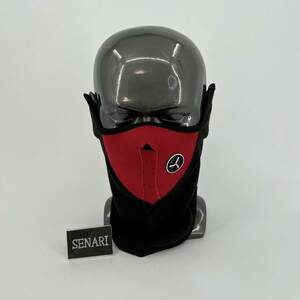 S-725/サバゲー/送料無料/　ファンデザイン　フェイスマスク　赤①枚　サイクリング　ツーリング　防塵　日焼け防止