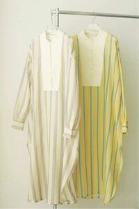 【美品】TODAYFUL トゥデイフル マルチ ストライプ シルク ドレス Multistripe Silk Dress 36 ワンピース アイボリー パープル