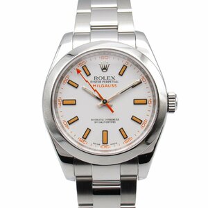 ロレックス ミルガウス V番 ブランドオフ ROLEX ステンレススチール 腕時計 SS 中古 メンズ