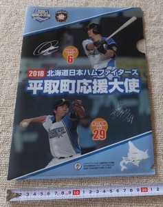 《送料無料》未使用・新品★北海道日本ハムファイターズ 応援大使　2018 平取町応援大使　6 中田翔選手＆29 井口和朋選手