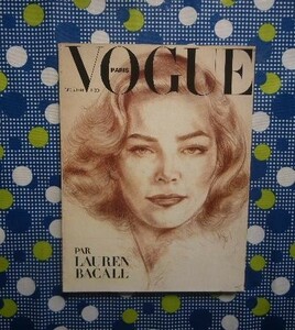 1978年洋書■ローレン・バコール■VOGUE PARIS Lauren Bacall クリスマス特集号■ジーン・ネグレスコ/Guy Bourdin/映画女優■日本語訳付