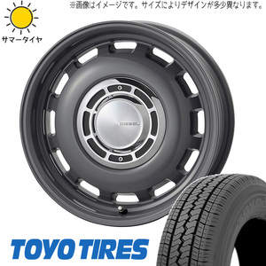 新品 軽トラ 軽バン 車検対応 LT規格 145R12 12インチ TOYO V02E ディーゼル 4.0J +42 4/100 サマータイヤ ホイール 4本SET