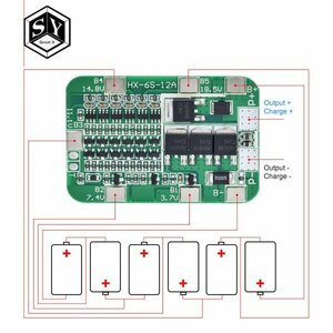 6S15A/25A モジュールボード 高電圧過負荷保護 25.2V 18650 リチウムイオン電池用保護ボード 即納　在庫有り