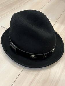 送料無料 ほぼ新品 HTC Hollywood Trading Company INDIAN CONCHO インディアンコンチョ with LITE FELT STINGY HAT ブラック NEW YORK HAT