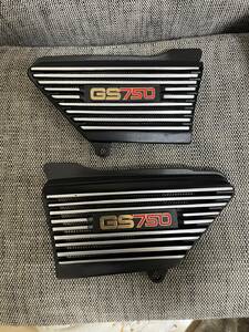 GS750　GS750E アルフィン　サイドカバー アルフィン　カバー サイドカバー 外装　エンブレム　新品　美品　左右　左右セット