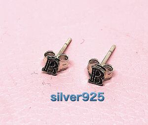 B シルバー925ピアス　アルファベット　スターシルバーsilver925 9f たYQsk⑨f