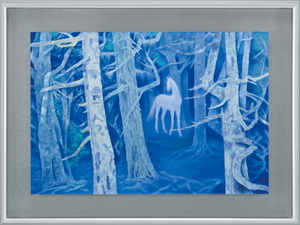 東山魁夷　白馬の森　彩美版プレミアム　版画　送料無料