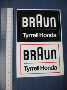 F1　カーレースグッズ◆BRAUN　Tyrrell Honda ブラウン　ティレル　ホンダ　モータースポーツ　自動車