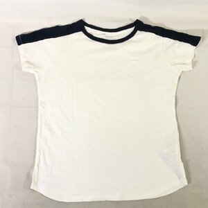 コーエン coen レディース 半袖 U首 バイカラー Tシャツ 白 紺 M 美品 送料185円