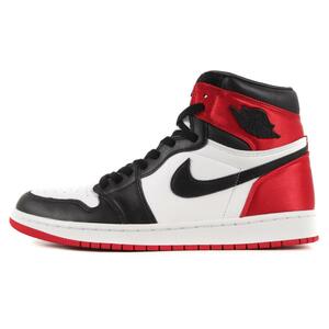 美品 NIKE ナイキ WMNS AIR JORDAN 1 RETRO HIGH OG SATIN BLACK TOE (CD0461-016) エア ジョーダン WMNS サイズ：US12 29.0cm