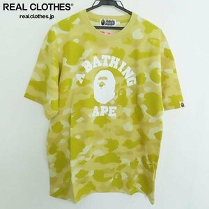 ☆【未使用】A BATHING APE/アベイジングエイプ COLOR CAMO COLLEGE TEE/カモフラ柄 カレッジTシャツ 1K30209008/S /LPL